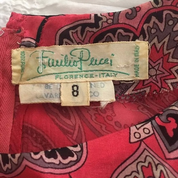 Vintage Emilio Pucci Pure Silk Maxi dress Size 8 MINT - Picture 3 of 5